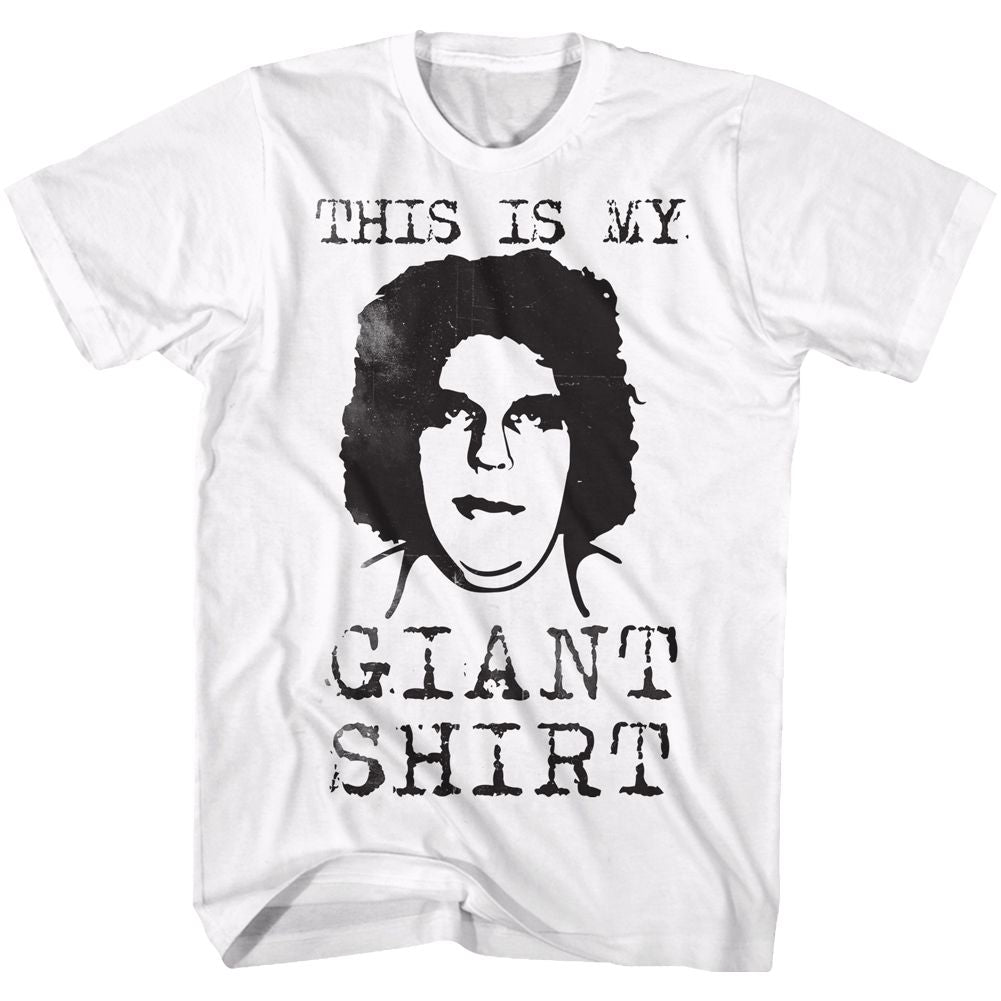 ANDRE THE GIANT-STRAIGHT OUTTA HERE-WHITE ADULT S/S TSHIRT