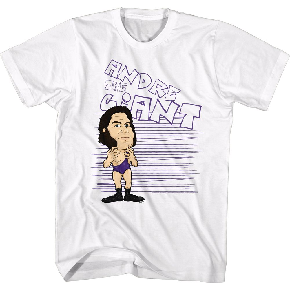 ANDRE THE GIANT-BIG PURP-WHITE ADULT S/S TSHIRT