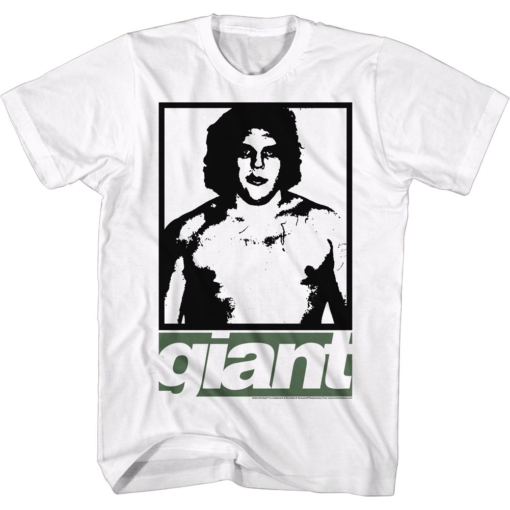ANDRE THE GIANT-GIZEY-WHITE ADULT S/S TSHIRT