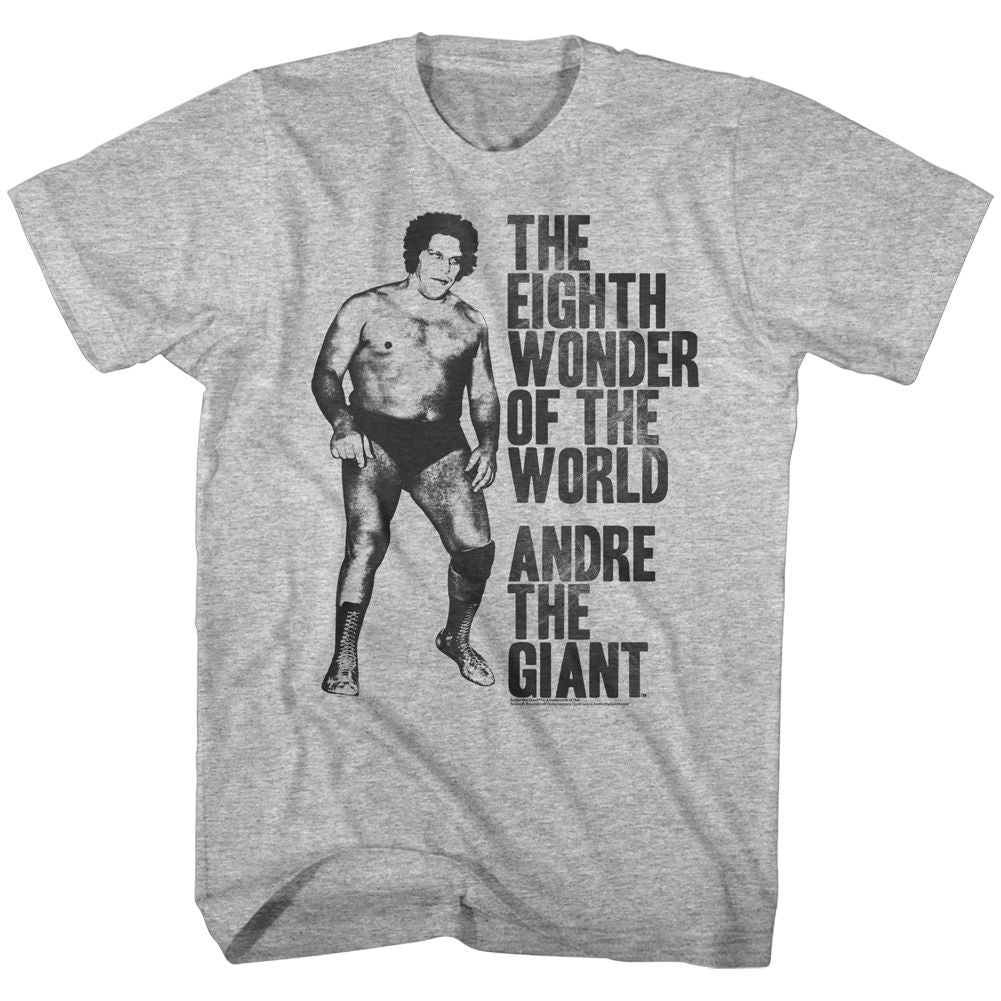 ANDRE THE GIANT-HUGE-GRAY HEATHER ADULT S/S TSHIRT