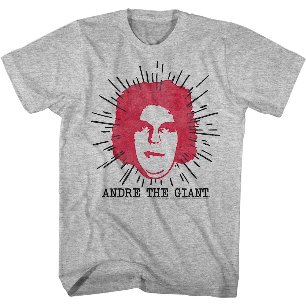 ANDRE THE GIANT-LE GEANT-GRAY HEATHER ADULT S/S TSHIRT