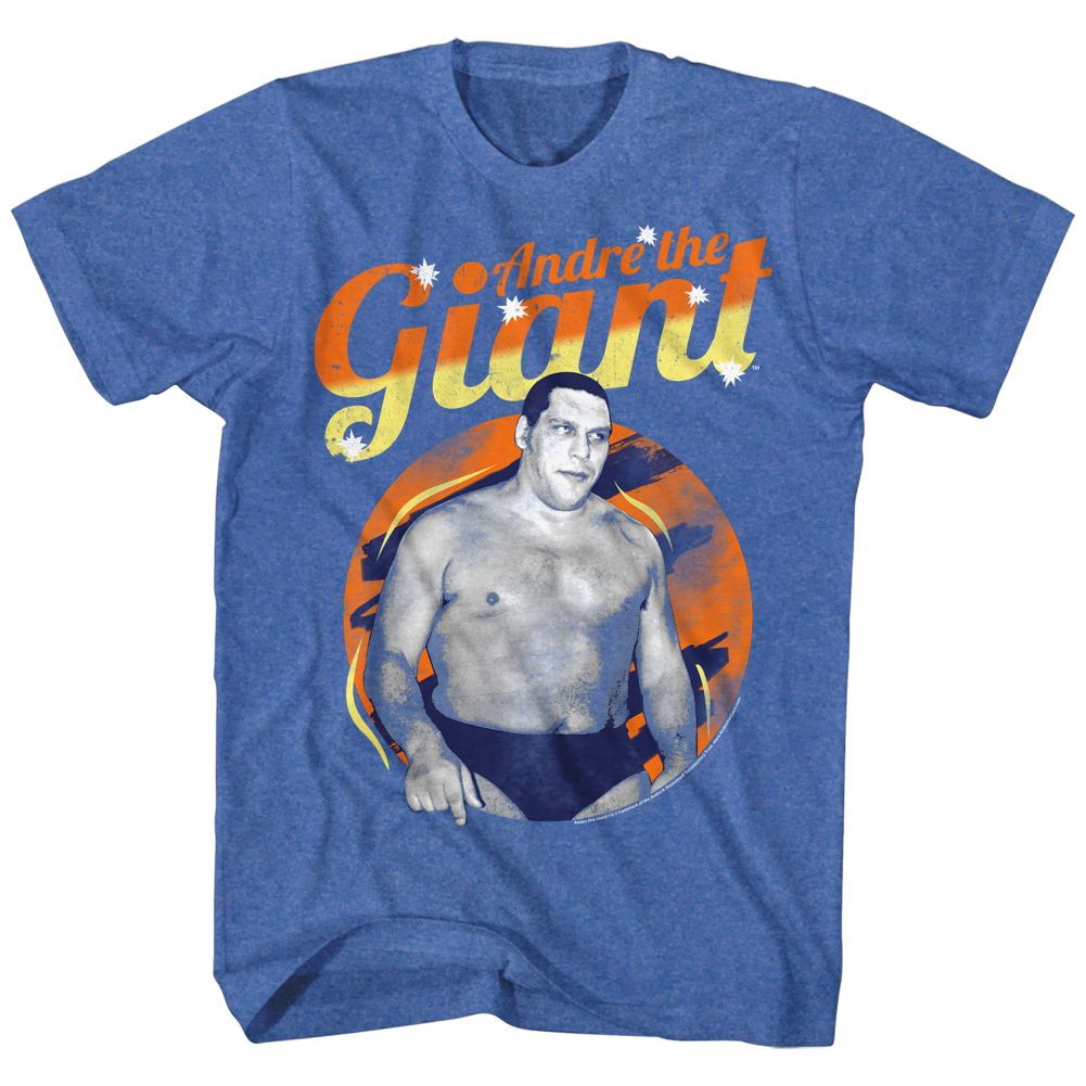 ANDRE THE GIANT-RETRO GIANT-ROYAL HEATHER ADULT S/S TSHIRT