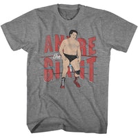 Thumbnail for ANDRE THE GIANT-ANDRE THE GIANT ANDRE AND ROPES-GRAPHITE HEATHER ADULT S/S TSHIRT