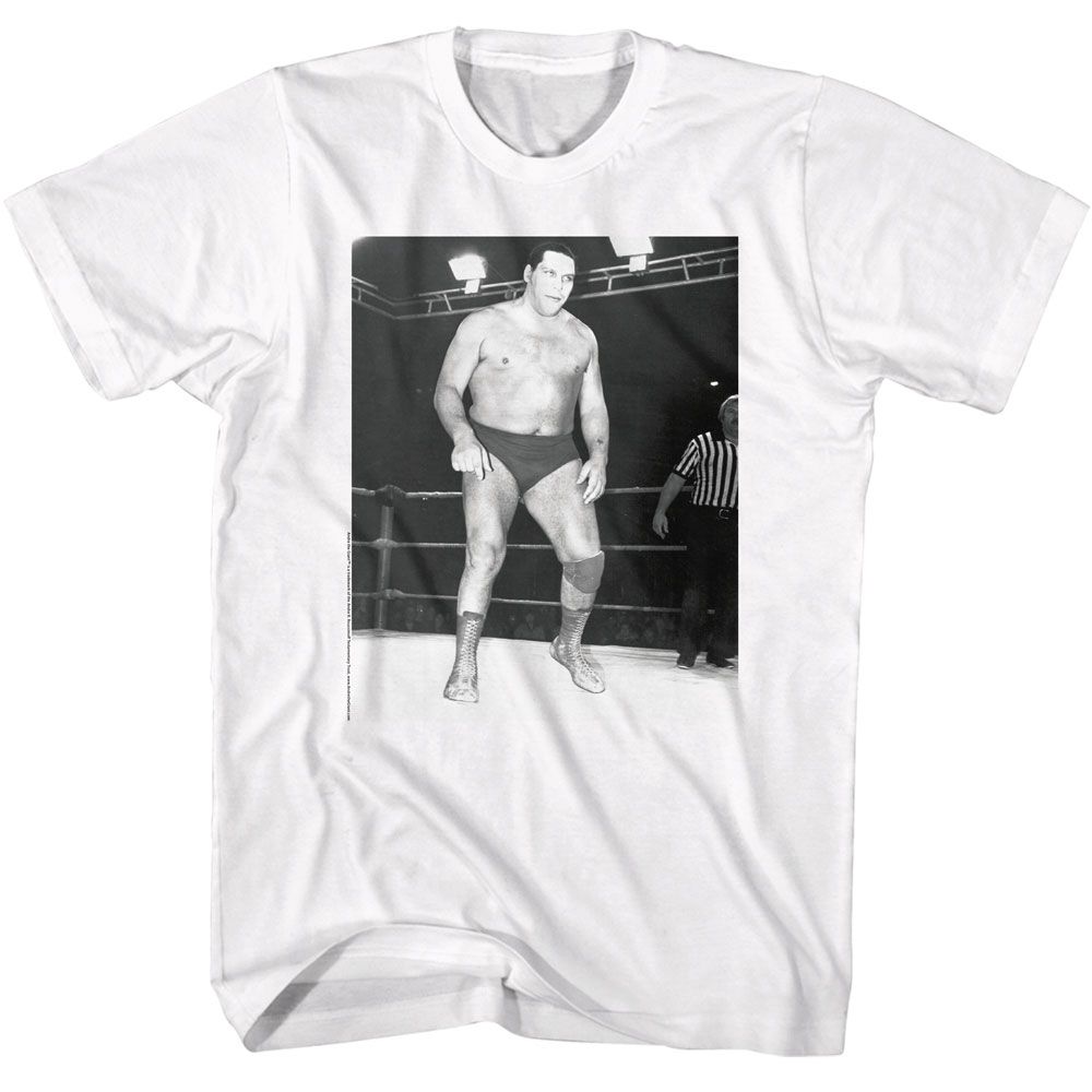 ANDRE THE GIANT-ANDRE BW-WHITE ADULT S/S TSHIRT