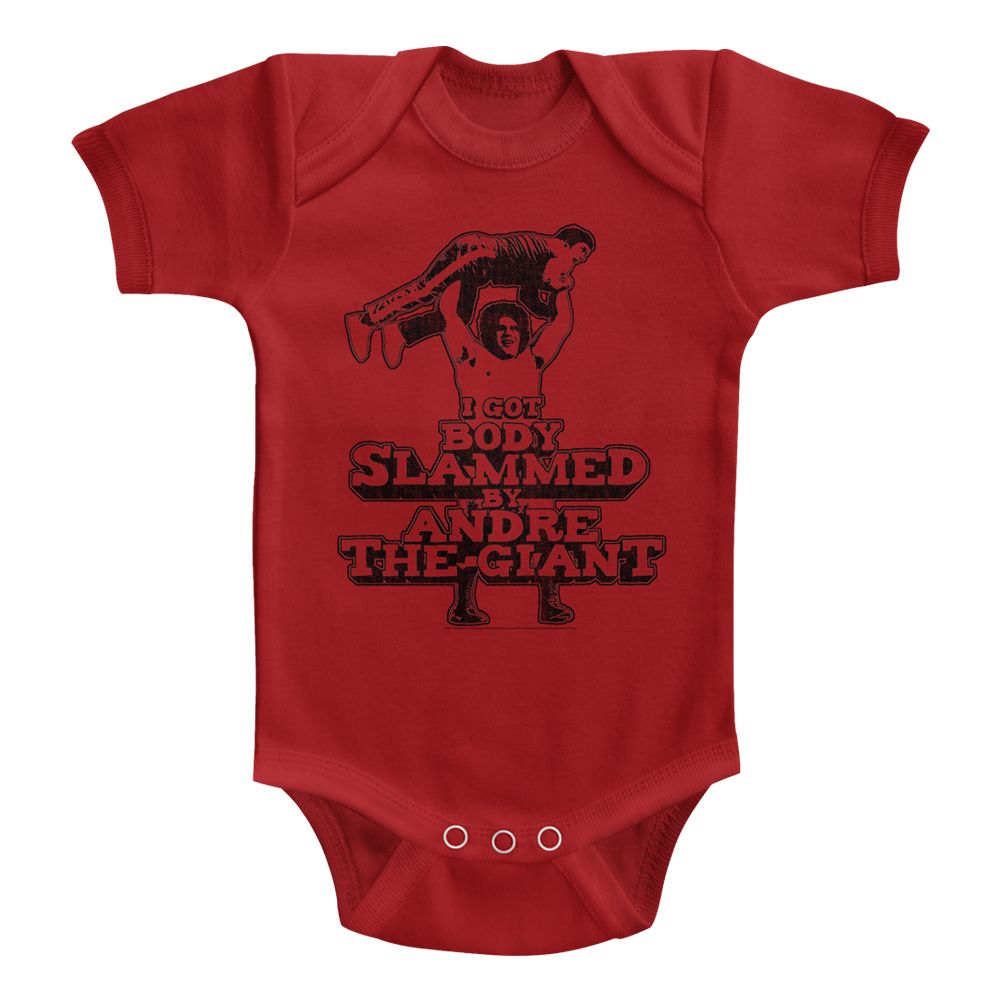 ANDRE THE GIANT-BODYSLAM-RED INFANT S/S BODYSUIT