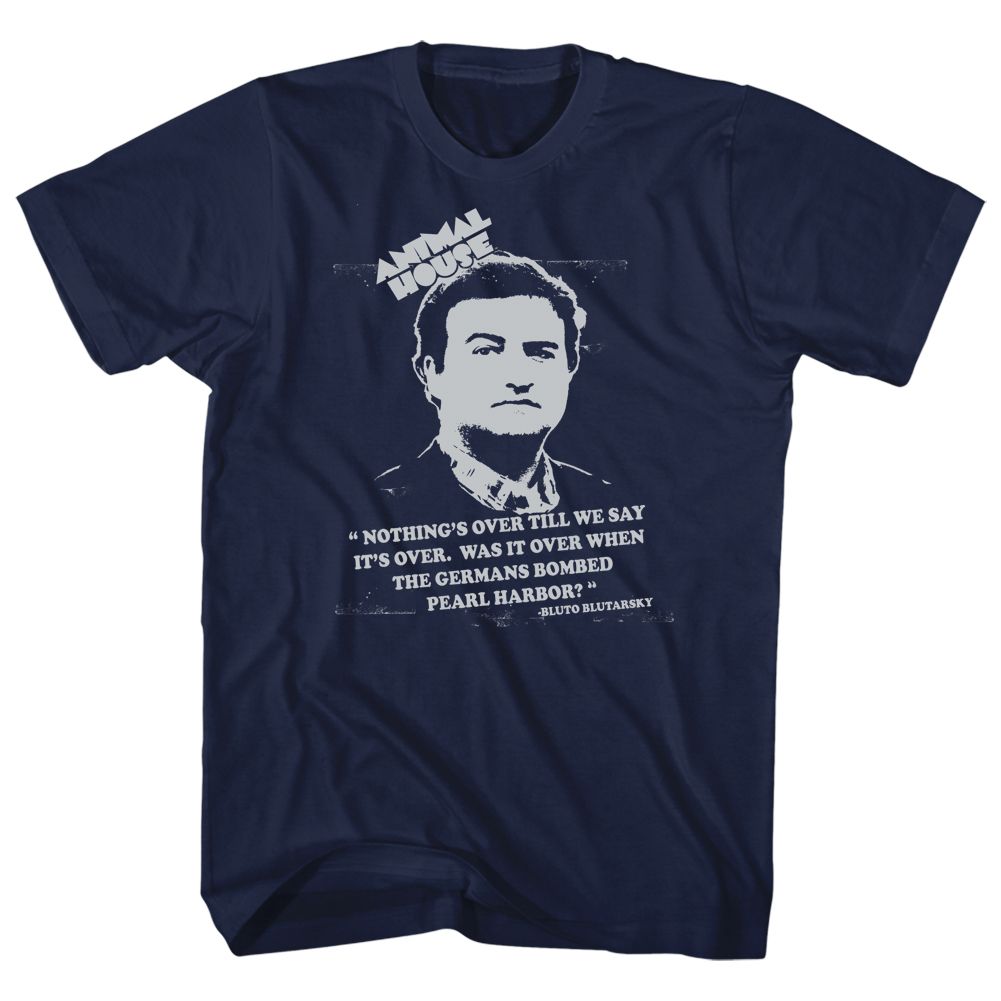 ANIMAL HOUSE-BLUTOISM-NAVY HEATHER ADULT S/S TSHIRT
