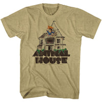 Thumbnail for ANIMAL HOUSE-FLAG FLYER-KHAKI HEATHER ADULT S/S TSHIRT