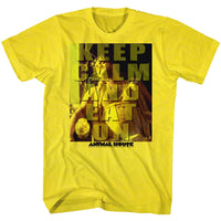 Thumbnail for ANIMAL HOUSE-EAT ON-YELLOW ADULT S/S TSHIRT