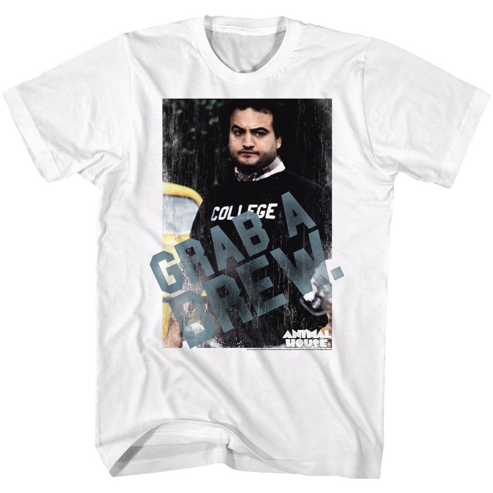 ANIMAL HOUSE-PB AND R-WHITE ADULT S/S TSHIRT