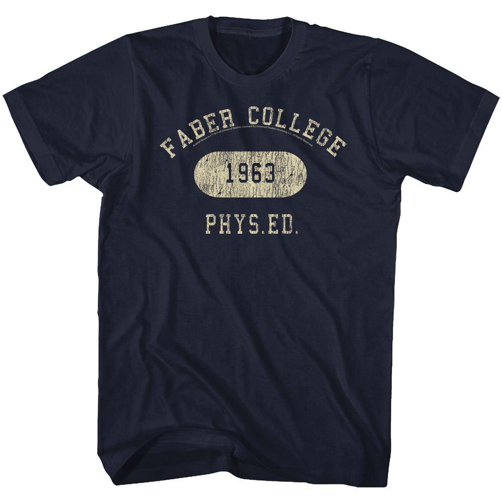 ANIMAL HOUSE-FABER PHYS ED-NAVY ADULT S/S TSHIRT