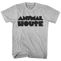 Thumbnail for ANIMAL HOUSE-LOGO-GRAY HEATHER ADULT S/S TSHIRT