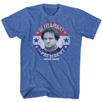 Thumbnail for ANIMAL HOUSE-BLUTARSKY FOR PREZ-ROYAL HEATHER ADULT S/S TSHIRT