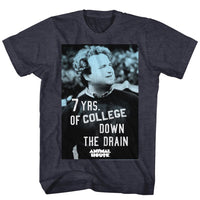 Thumbnail for ANIMAL HOUSE-7YEARSDOWN-NAVY HEATHER ADULT S/S TSHIRT