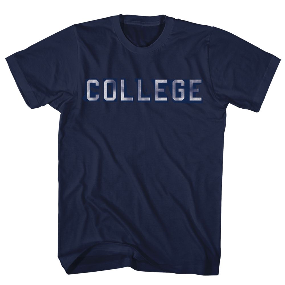 ANIMAL HOUSE-DISTRESS COLLEGE-NAVY ADULT S/S TSHIRT