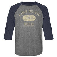 Thumbnail for ANIMAL HOUSE-FABER PHYS ED-PREMIUM HEATHER/VINTAGE NAVY ADULT 3/4 SLEEVE RAGLAN