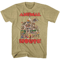Thumbnail for ANIMAL HOUSE-THE HOUSE-KHAKI HEATHER ADULT S/S TSHIRT