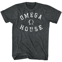Thumbnail for ANIMAL HOUSE-OMEGA HOUSE-BLACK HEATHER ADULT S/S TSHIRT
