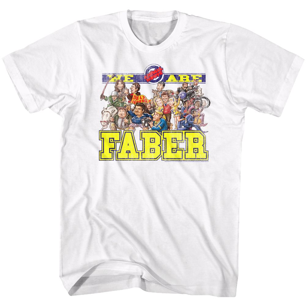 ANIMAL HOUSE-EVERYBODY-WHITE ADULT S/S TSHIRT