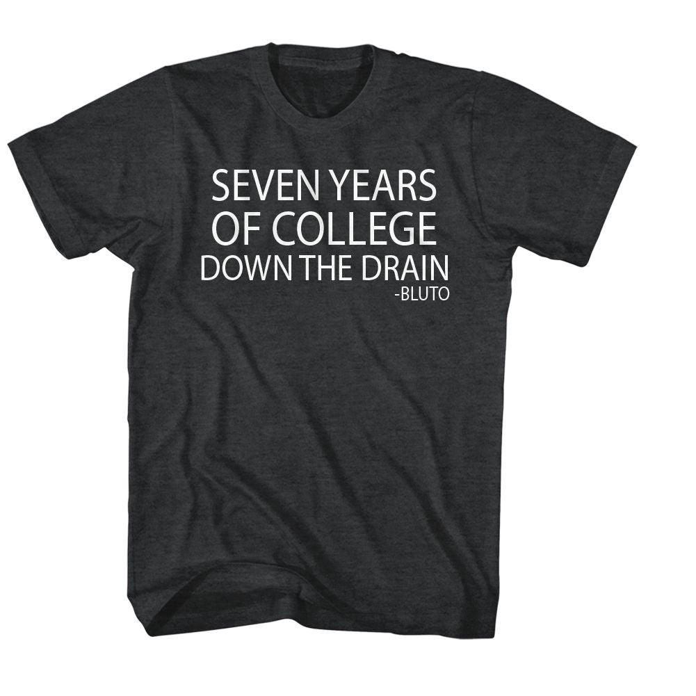 ANIMAL HOUSE-DRAIN IT-BLACK HEATHER ADULT S/S TSHIRT