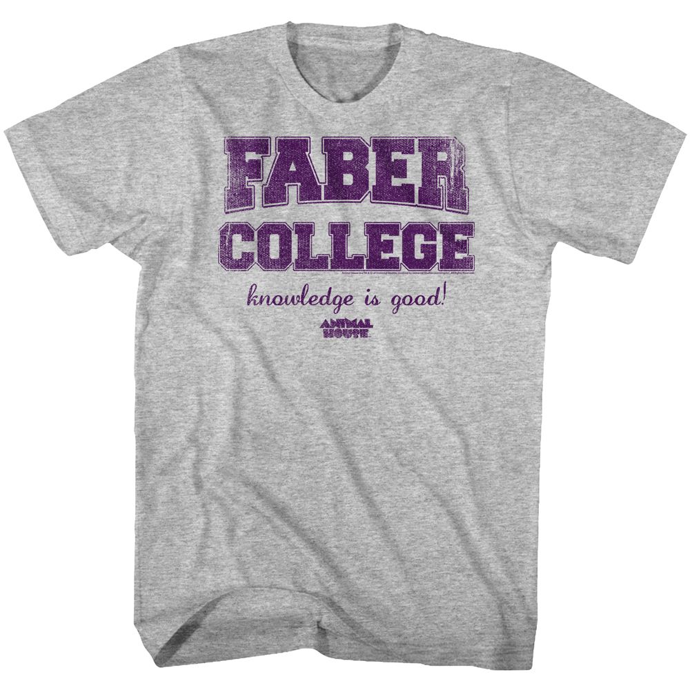 ANIMAL HOUSE-PURP-GRAY HEATHER ADULT S/S TSHIRT