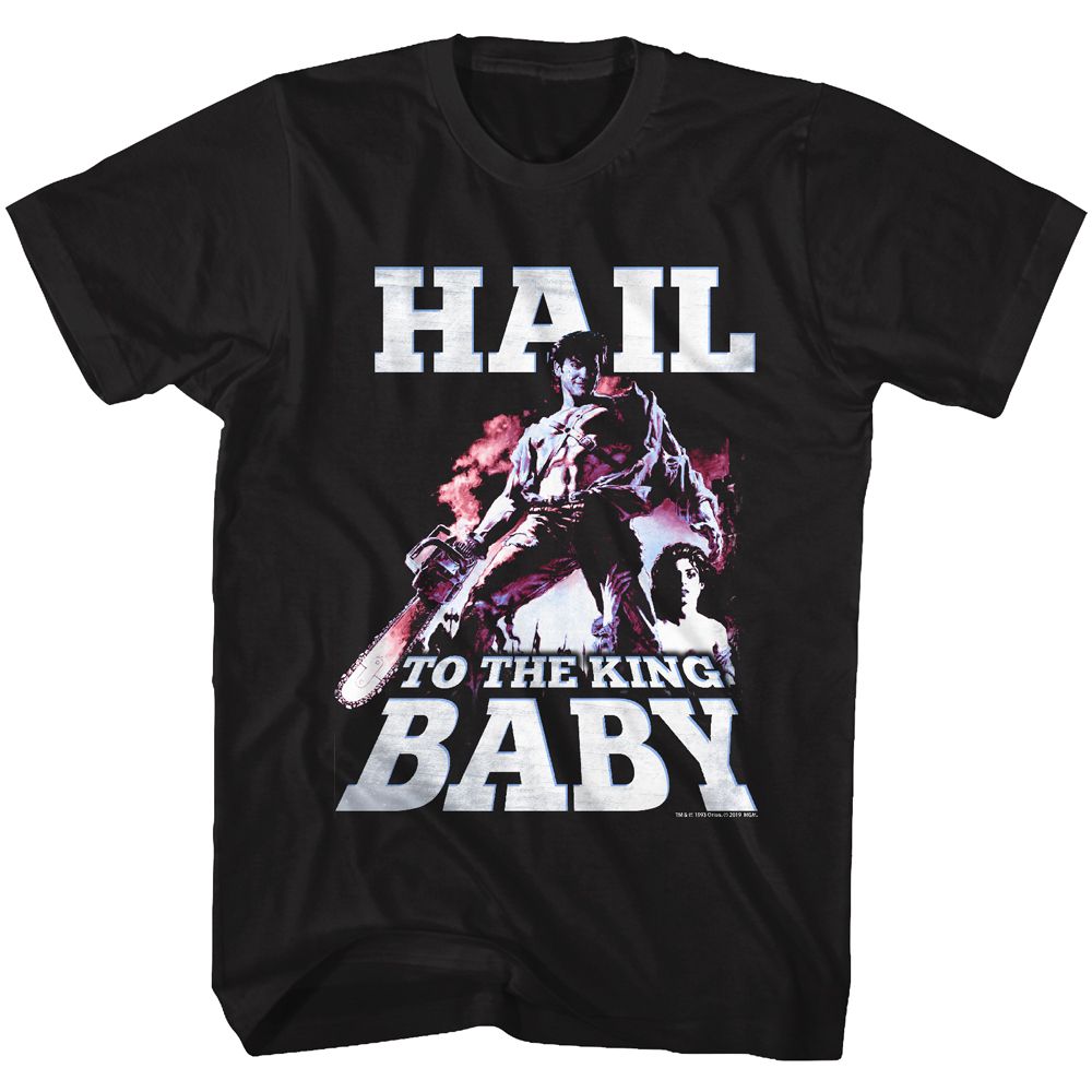 ARMY OF DARKNESS-HAIL TO THE KING-BLACK ADULT S/S TSHIRT