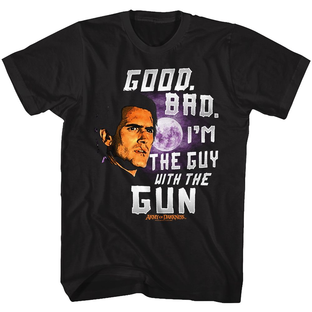 ARMY OF DARKNESS-GOOD BAD-BLACK ADULT S/S TSHIRT