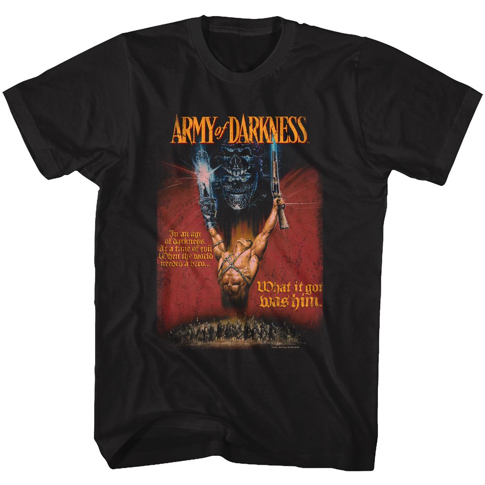 ARMY OF DARKNESS-AOD POSTER-BLACK ADULT S/S TSHIRT