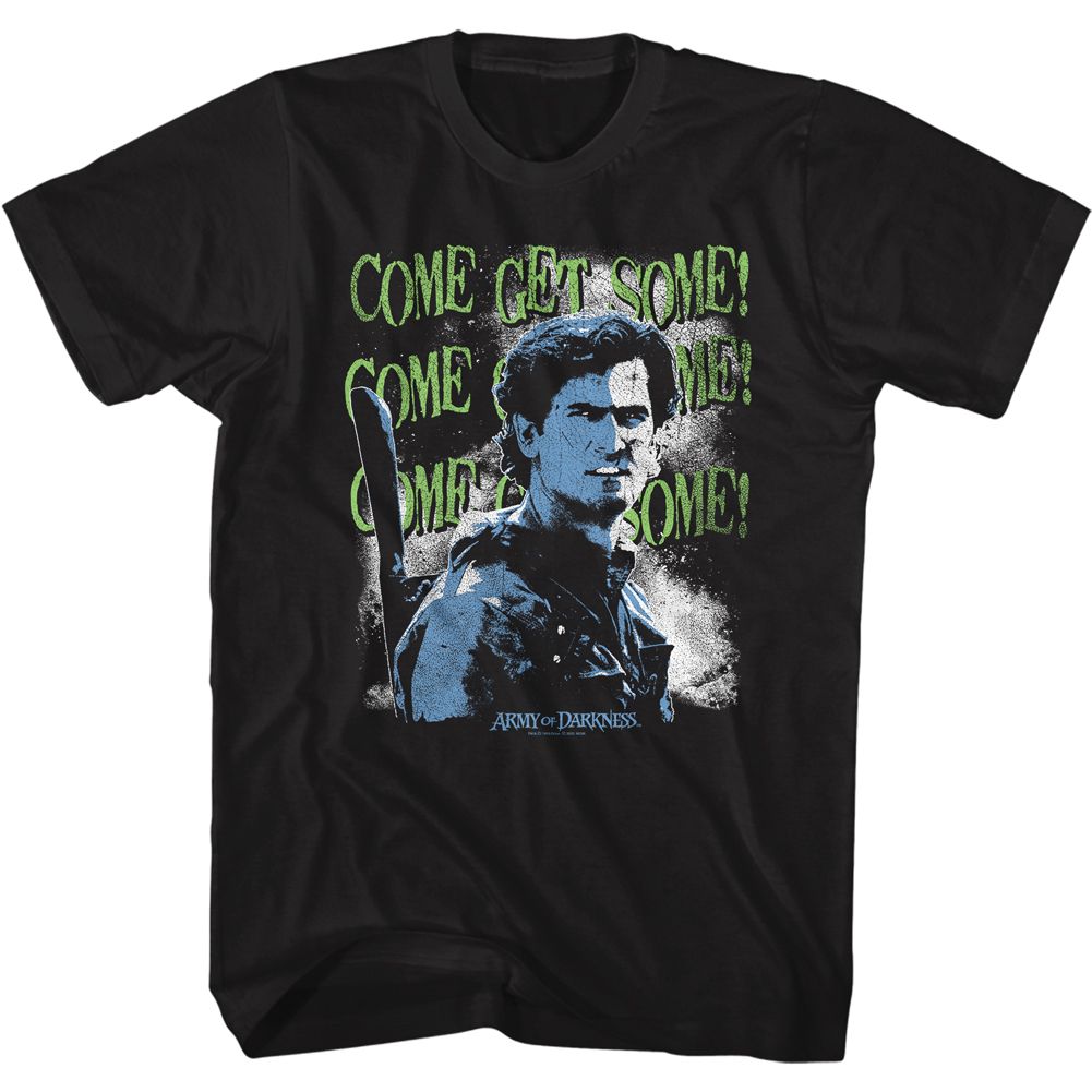 ARMY OF DARKNESS-COME GET SOME-BLACK ADULT S/S TSHIRT