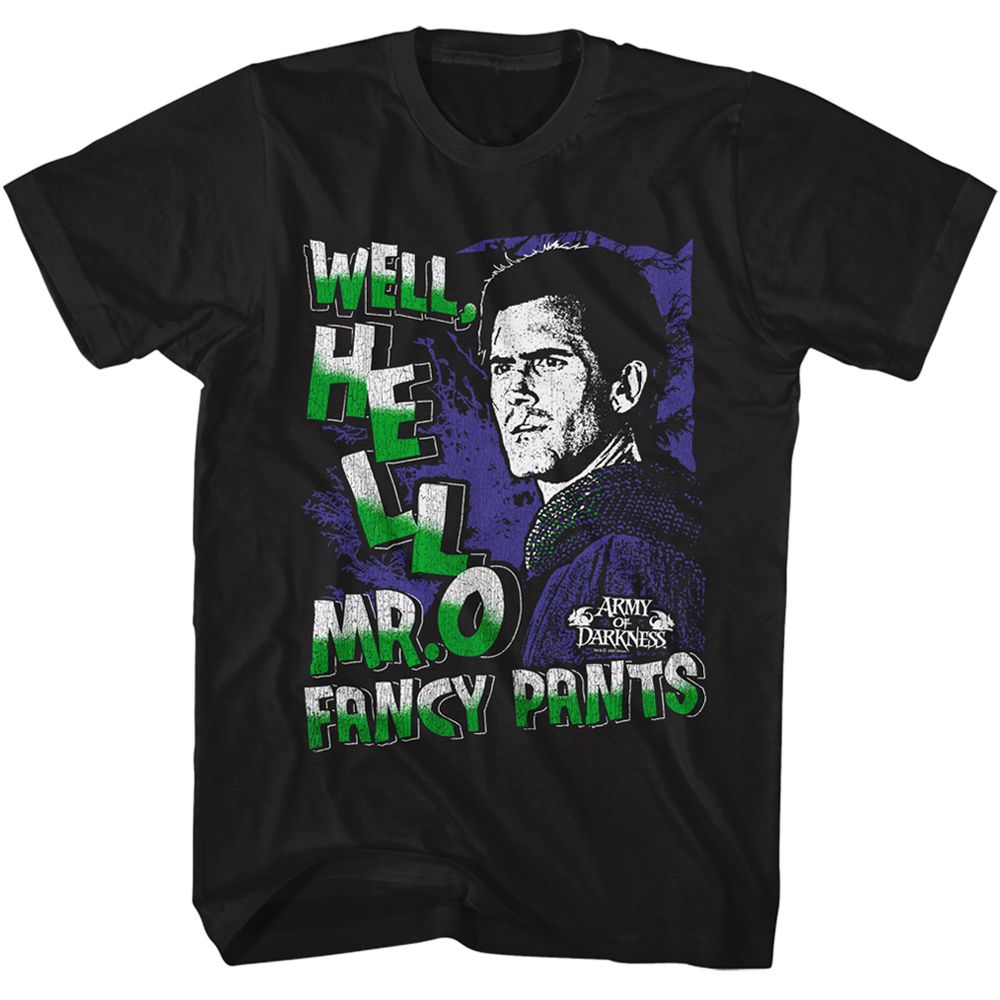 ARMY OF DARKNESS-MR FANCY PANTS-BLACK ADULT S/S TSHIRT
