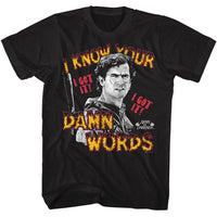 Thumbnail for ARMY OF DARKNESS-ARMY OF DARKNESS KNOW YOUR WORDS-BLACK ADULT S/S TSHIRT