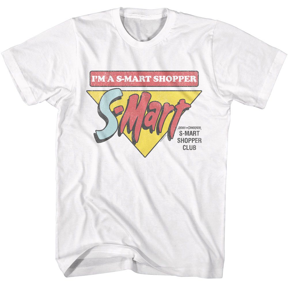 ARMY OF DARKNESS-AOD S MART SMART SHOPPER-WHITE ADULT S/S TSHIRT