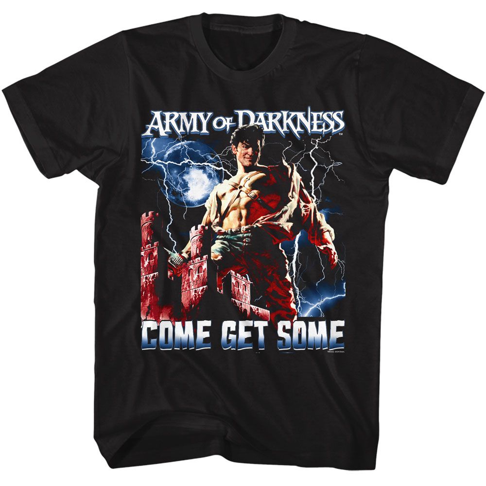 ARMY OF DARKNESS-ARMY OF DARKNESS GET SOME LIGHTNING-BLACK ADULT S/S TSHIRT