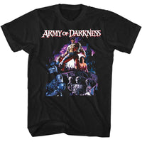 Thumbnail for ARMY OF DARKNESS-AOD TWO TONE COLLAGE-BLACK ADULT S/S TSHIRT