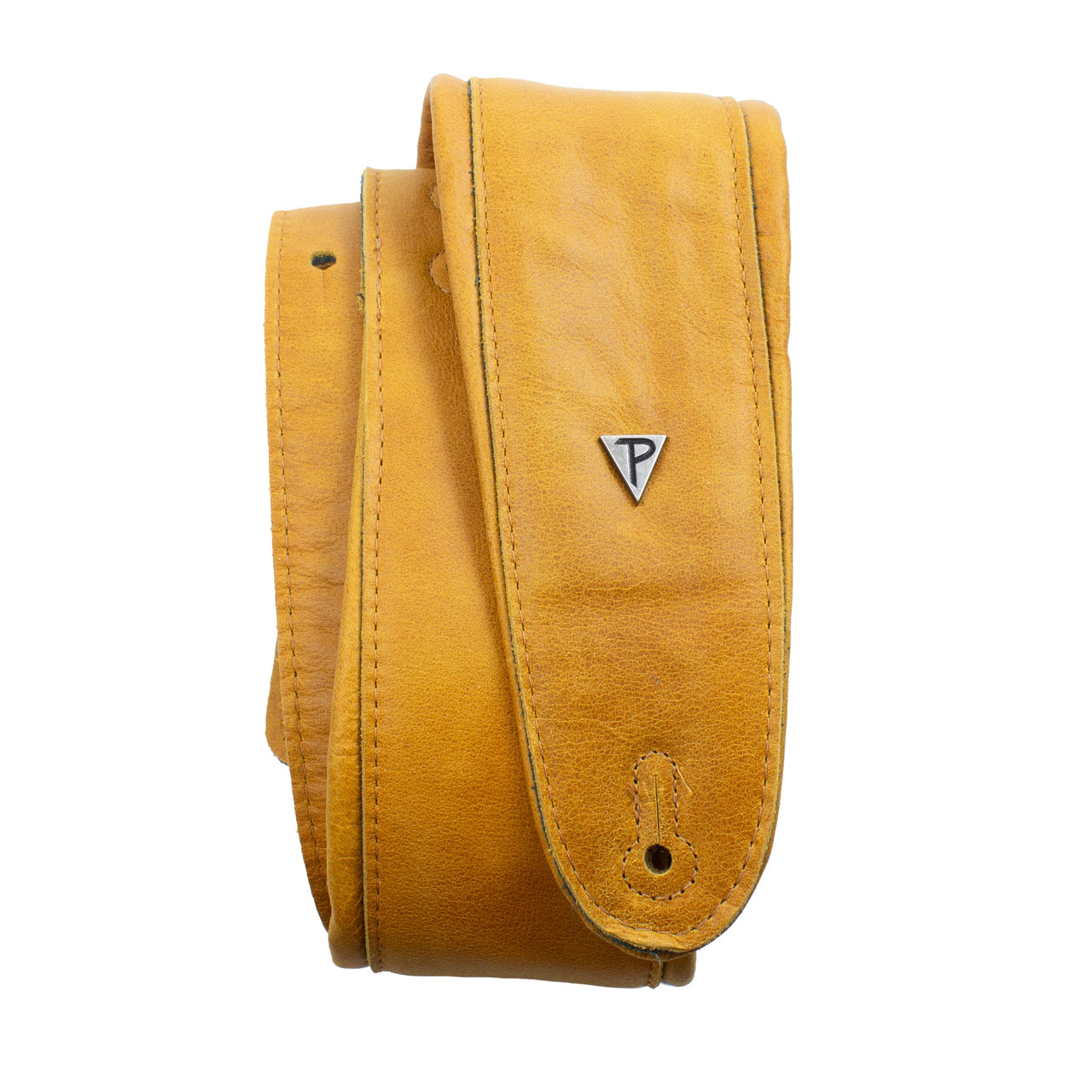 3" Soft Butterscotch Padded Leather Guitar Strap.