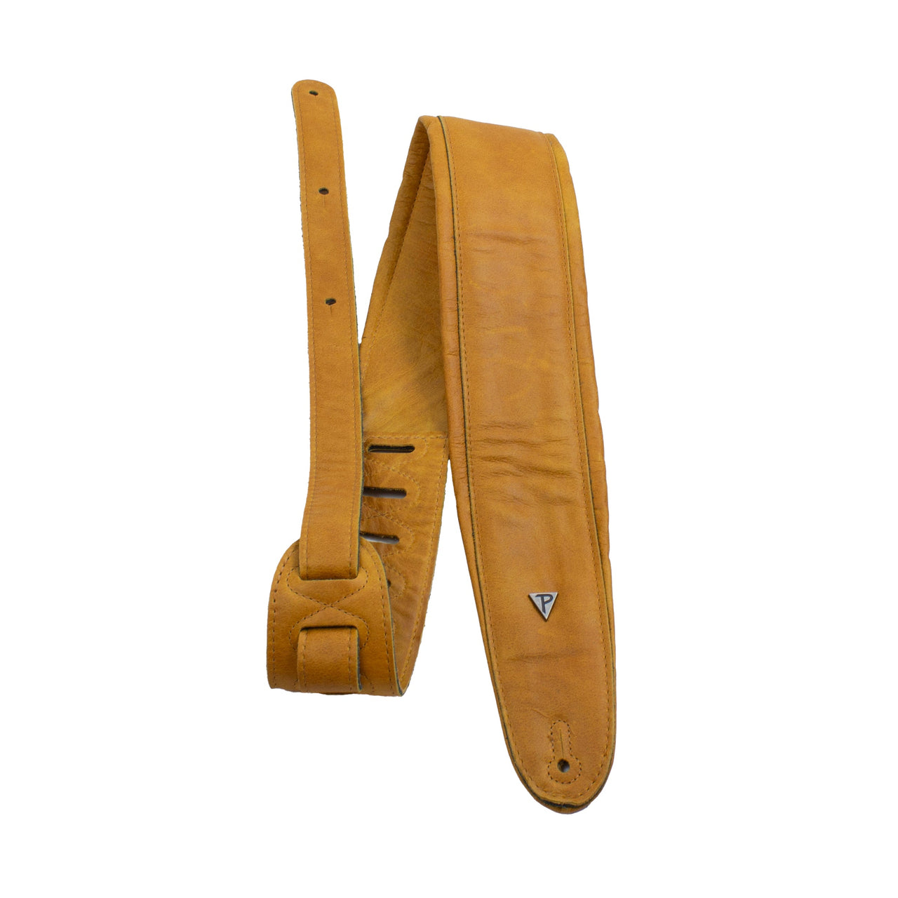 3" Soft Butterscotch Padded Leather Guitar Strap.