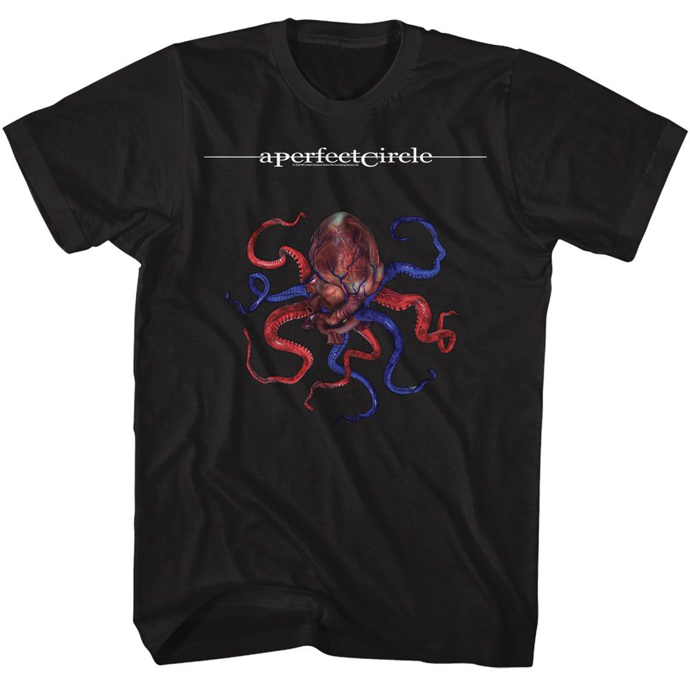 A PERFECT CIRCLE-APC OCTOHEART-BLACK ADULT S/S TSHIRT