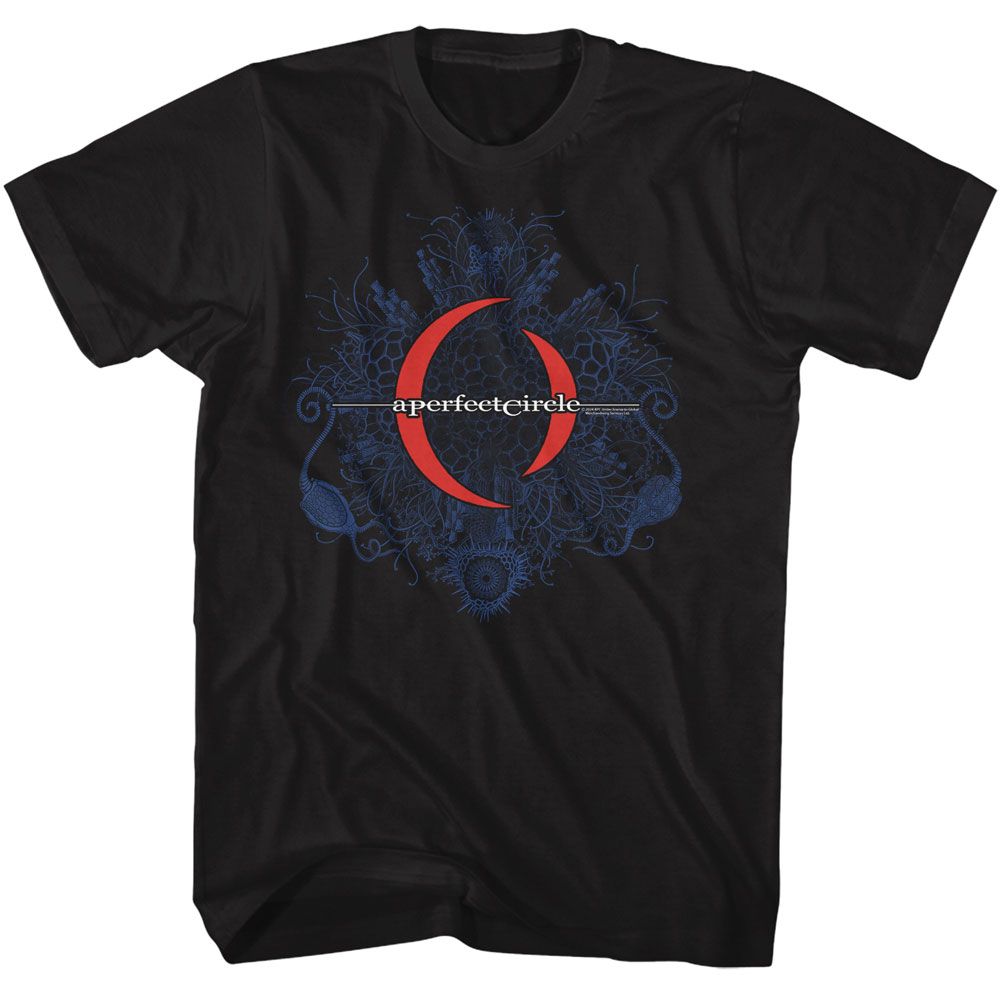 A PERFECT CIRCLE-APC ORGANIC MANDALA-BLACK ADULT S/S TSHIRT