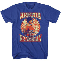 Thumbnail for ARETHA-ARETHA PATTERN CIRCLE-ROYAL ADULT S/S TSHIRT