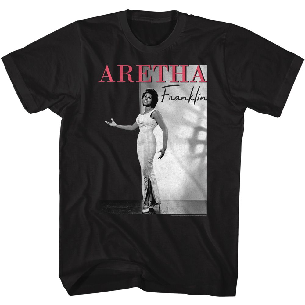 ARETHA-ARETHA TWO TONE BG-BLACK ADULT S/S TSHIRT