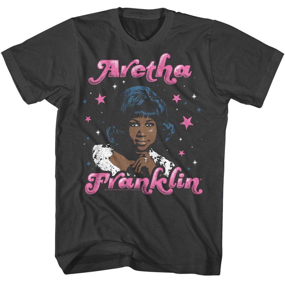 ARETHA FRANKLIN-ARETHA FRANKLIN STARS-SMOKE ADULT S/S TSHIRT