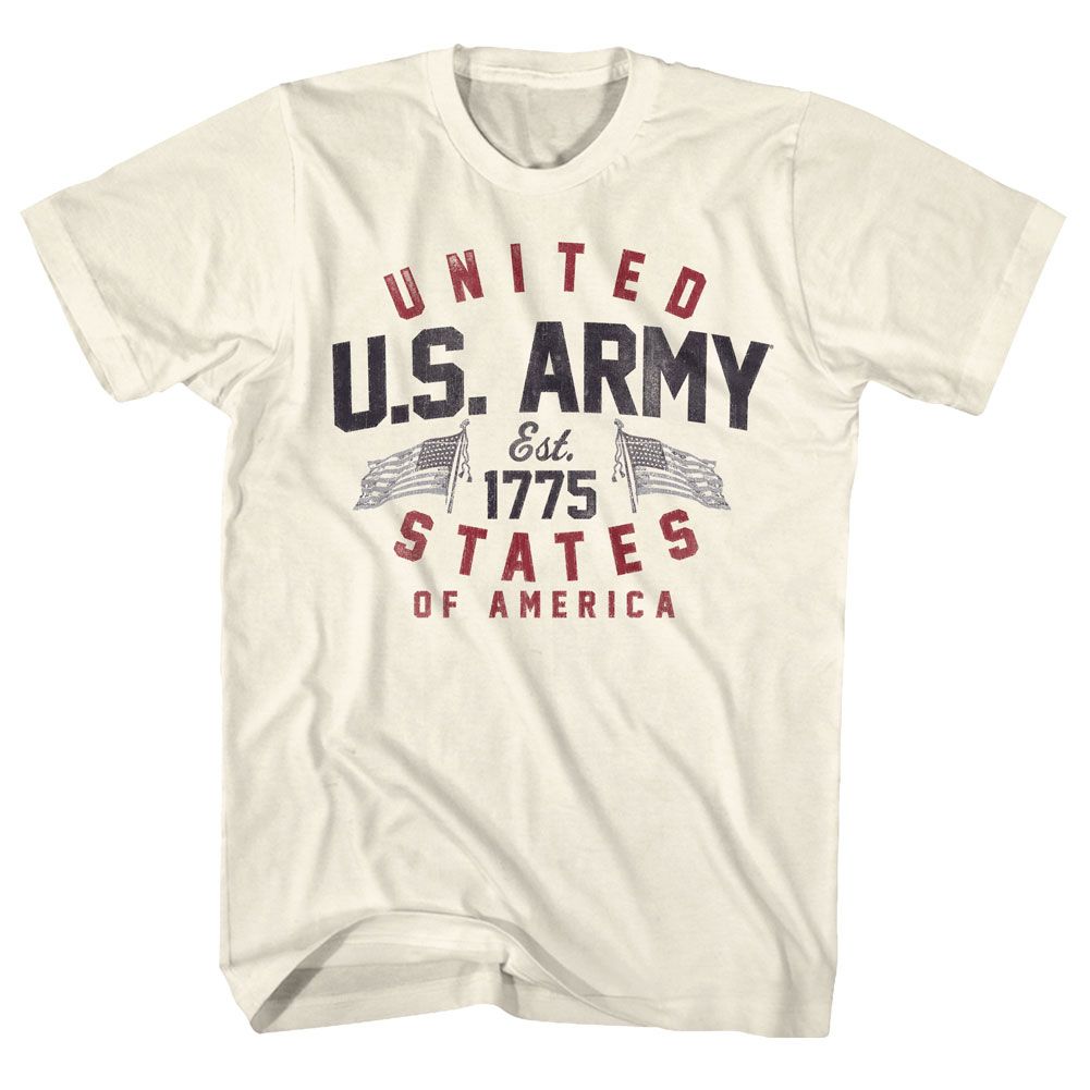 ARMY-US1775-NATURAL ADULT S/S TSHIRT
