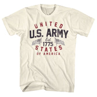 Thumbnail for ARMY-US1775-NATURAL ADULT S/S TSHIRT