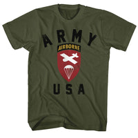 Thumbnail for ARMY-US AIRBORNE-MILITARY GREEN ADULT S/S TSHIRT