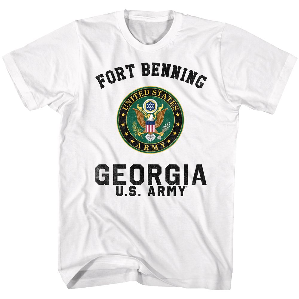 ARMY-FT BENNING-WHITE ADULT S/S TSHIRT