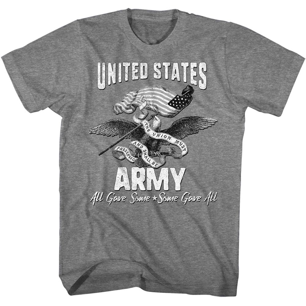 ARMY-ARMY ALL GAVE SOME-GRAPHITE HEATHER ADULT S/S TSHIRT