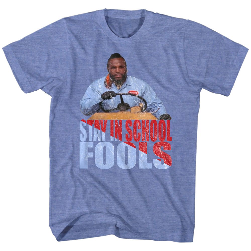 MR T-STAY IN SCHOOL-LIGHT BLUE HEATHER ADULT S/S TSHIRT