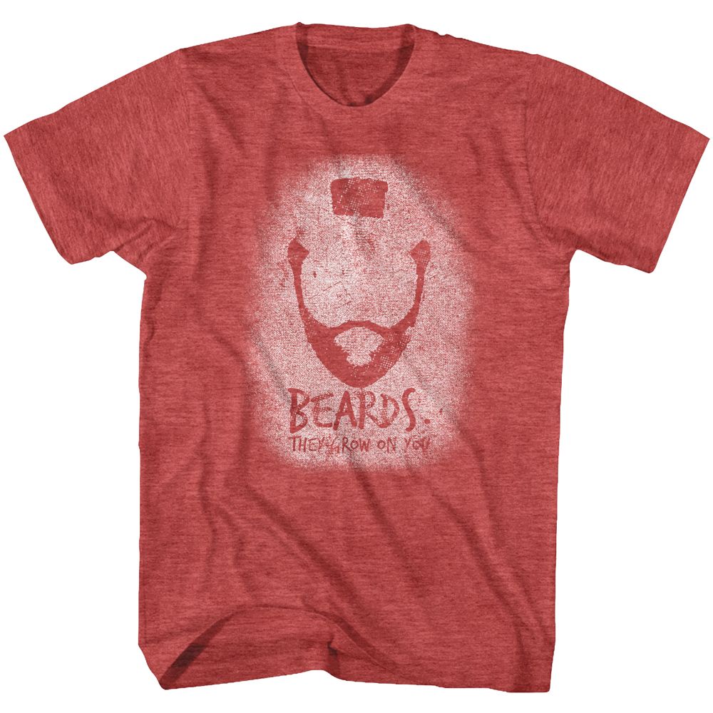 MR T-BEARDS-RED HEATHER ADULT S/S TSHIRT