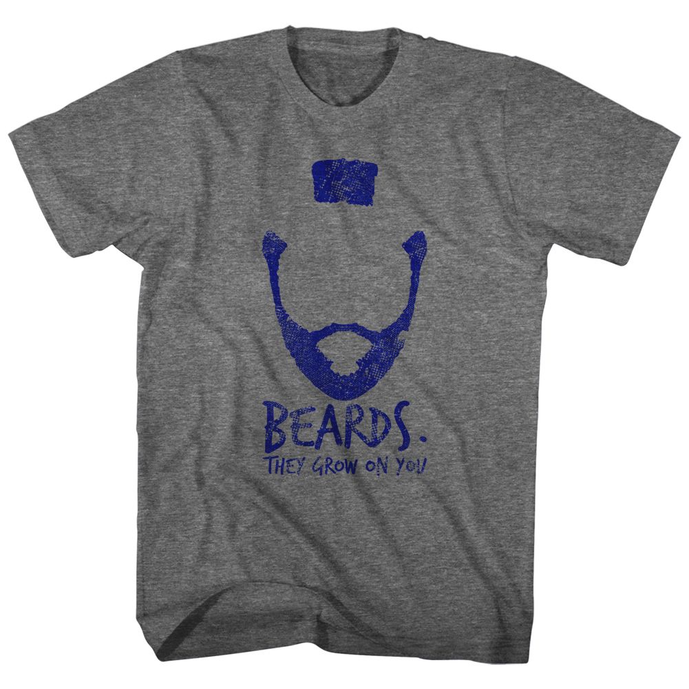 MR T-BEARDS-GRAPHITE HEATHER ADULT S/S TSHIRT