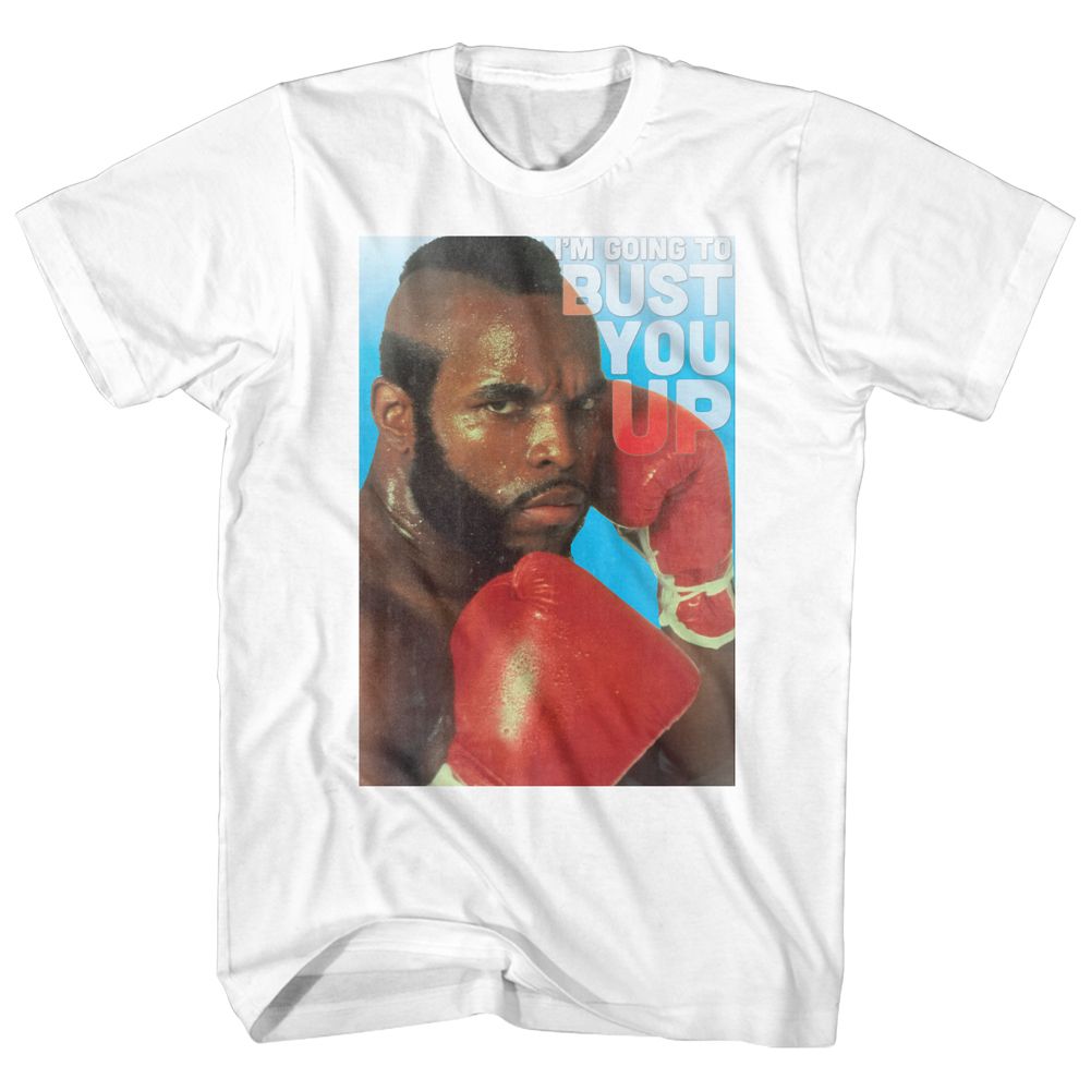 MR T-BUST YOU UP-WHITE ADULT S/S TSHIRT