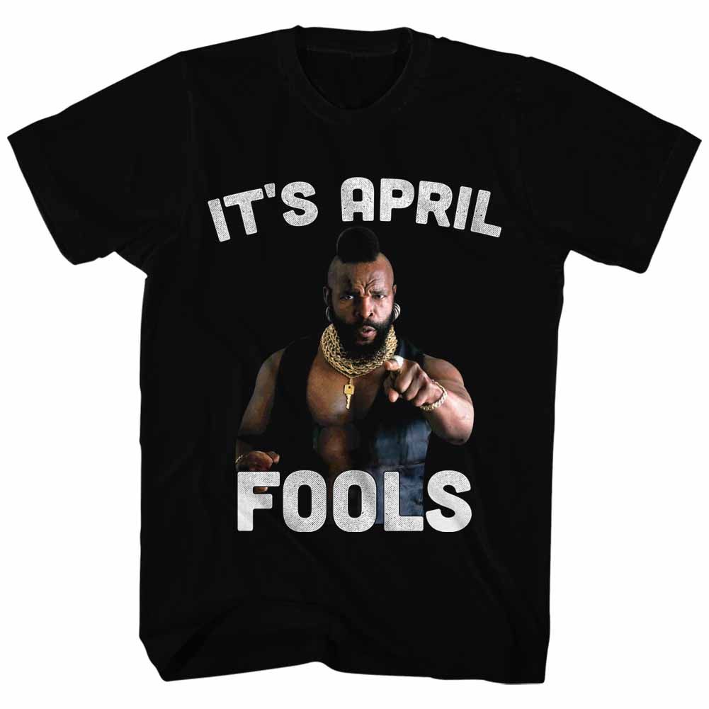 MR T-ITS APRIL FOOLS-BLACK ADULT S/S TSHIRT